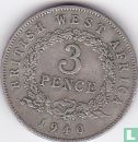 British West Africa 3 pence 1940 (KN) - Image 1