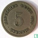 Empire allemand 5 pfennig 1876 (B) - Image 1