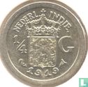 Nederlands-Indië ¼ gulden 1919 - Afbeelding 1