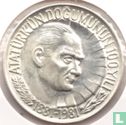 Turkey ½ lira 1981 (silver) "100th anniversary Birth of Atatürk" - Image 1