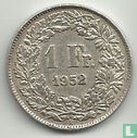 Zwitserland 1 franc 1952 - Afbeelding 1