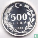 Turkije 500 lira 1989 (PROOF) - Afbeelding 1