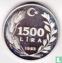 Turkije 1500 lira 1983 (PROOF) "FAO - World Food Day" - Afbeelding 1