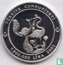 Turkije 7.500.000 lira 2001 (PROOF) "Iznik plate -1570" - Afbeelding 1