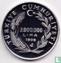 Turkije 3.000.000 lira 1998 (PROOF) "Galata Tower" - Afbeelding 1