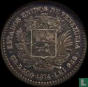 Venezuela 10 centavos 1874 (serifed A) - Afbeelding 1