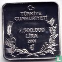 Turquie 7.500.000 lira 2001 (BE) "Dikkuyruk" - Image 1