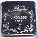 Turkije 7.500.000 lira 2001 (PROOF) "Kelaynak" - Afbeelding 1