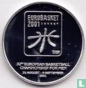 Turkije 10.000.000 lira 2001 (PROOF) "Men's European Basketball Championship in Turkey" - Afbeelding 2