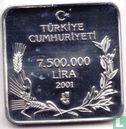 Turkije 7.500.000 lira 2001 (PROOF) "Sakalli Akbaba" - Afbeelding 1