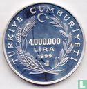 Turkije 4.000.000 lira 1999 (PROOF) "Lacerta clarkorum" - Afbeelding 1