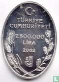 Turkije 7.500.000 lira 2002 (PROOF) "Campanula betulifolia" - Afbeelding 1