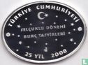 Turkey 25 yeni türk lirasi 2008 (PROOF) "Zodiac - Virgo" - Image 1
