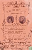Briefkaart Huwelijk Wilhelmina / Hendrik 7 februari 1901 - Image 1