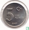 Turkije 5 yeni kurus 2007 - Afbeelding 1