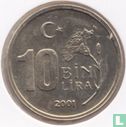 Turkije 10 bin lira 2001 - Afbeelding 1