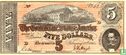 États confédérés du Amérique cinq dollars en 1864 - Image 1