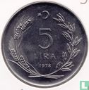 Turquie 5 lira 1978 - Image 1