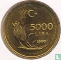 Turkije 5000 lira 1999 (PROOF) - Afbeelding 1