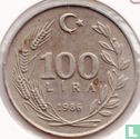 Turkey 100 lira 1986 (type 2) - Image 1