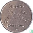 Noorwegen 50 øre 1959 - Afbeelding 1