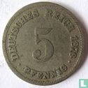 Empire allemand 5 pfennig 1876 (A) - Image 1