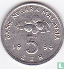 Malaisie 5 sen 1994 - Image 1