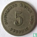 Empire allemand 5 pfennig 1899 (J) - Image 1