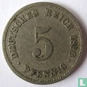 Empire allemand 5 pfennig 1898 (E) - Image 1