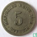Deutsches Reich 5 Pfennig 1908 (F) - Bild 1