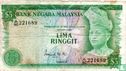 Malaysia 5 Ringgit ND (1976) - Image 1