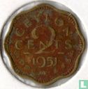 Ceylan 2 cents 1951 - Image 1