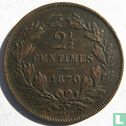 Luxemburg 2½ centimes 1870 (met punt) - Afbeelding 1