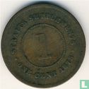 Straits Settlements 1 cent 1875 - Afbeelding 1