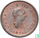 Royaume-Uni ½ penny 1806 (sans baies) - Image 1