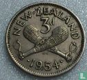 New Zealand 3 pence 1954 - Image 1
