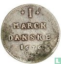 Denmark 1 marck 1676 (end of C free of 5) - Image 1