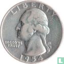 États-Unis ¼ dollar 1954 (S) - Image 1