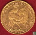 Frankrijk 20 francs 1905 - Afbeelding 1