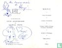 Menu kaart t.g.v. de 27 verjaardag van het weekblad Kuifje met tekeningen van Hergé en Greg - Afbeelding 1