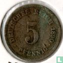 German Empire 5 pfennig 1890 (E) - Image 1