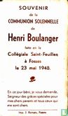 Souvenir de la Communion Solenelle de Henri Boulanger - Bild 2