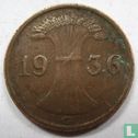 Duitse Rijk 1 reichspfennig 1936 (G - korenschoof) - Afbeelding 1