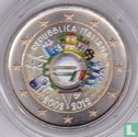 Italië 2 euro 2012 (met kleine vlag in het midden) "10 Years of Euro Cash" - Afbeelding 1