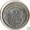 France 2 francs 1945 (B) - Image 1