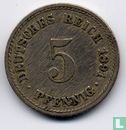 Duitse Rijk 5 pfennig 1891 (A) - Afbeelding 1