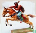 Indiaan te paard met geweer  - Afbeelding 1