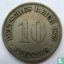 Duitse Rijk 10 pfennig 1875 (D) - Afbeelding 1