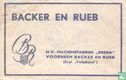 Backer en Rueb - N.V. Machinefabriek "Breda"  - Bild 1