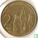Serbie 2 dinara 2010 (acier recouvert de cuivre-laiton) - Image 1